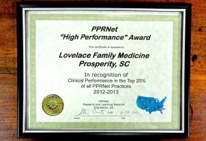 We received this high performance award this year at the PPRNET national conference in Charleston!